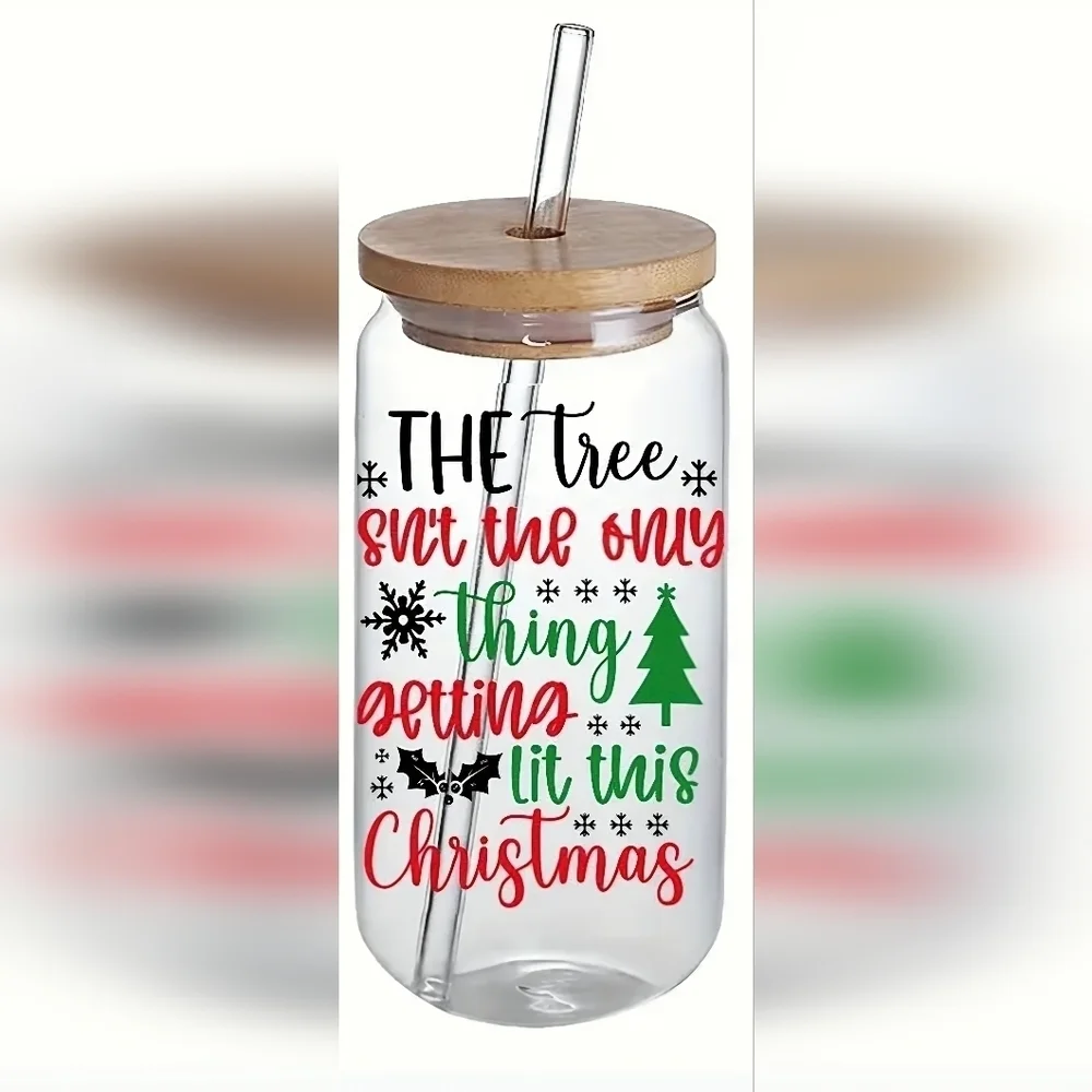 THE TREE ISN'T THE ONLY THING GETTING LIT THIS CHRISTMAS  Glass Tumbler